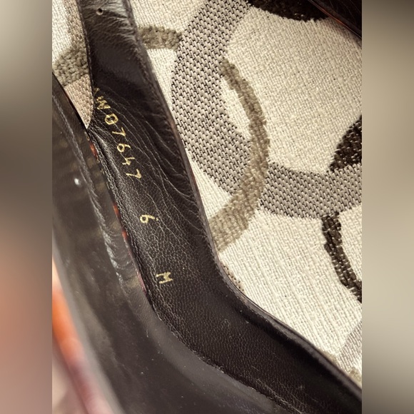 Stuart Weitzman Patent Leather Slingback Tortoise Shell Platform Heels - Size 6M - Picture 13 of 13